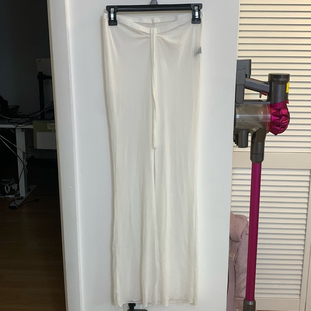 Beach coverup white pants size 6 from SHEIN